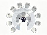 Round Teppanyaki Table - 25mm quenched steel plate