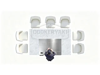 Rectangular Teppanyaki Table - 25mm quenched steel plate