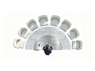 Semicircular Teppanyaki Table - 25mm quenched steel plate