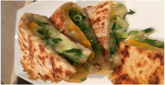 electric large teppanyaki table | Mango & Brie Quesadillas With Yoghurt-Lime Dip