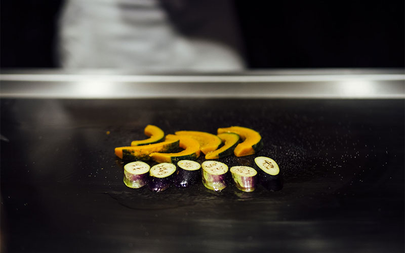 Teppanyaki eggplant - not the same gourmet cooking