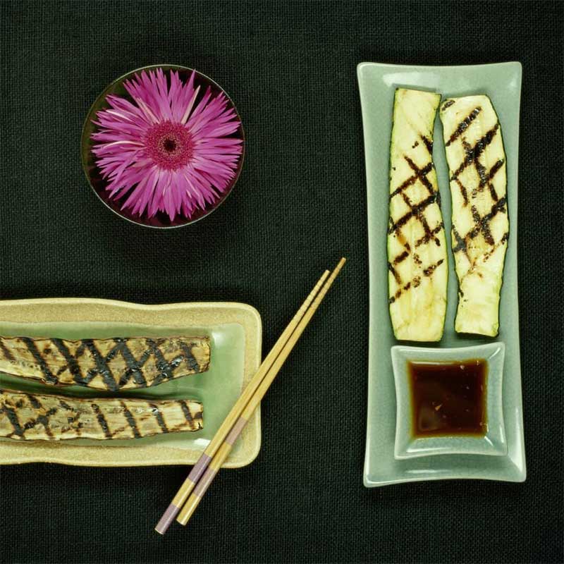 Two kinds of Japanese Grilled zucchini recipes