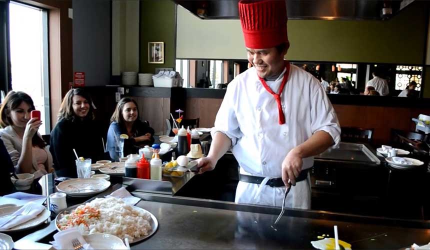 The Japanese restaurant where they cook in front of you