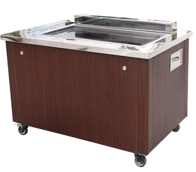 Mobile Rectangle Teppanyaki Table For Teppanyaki Restaurant