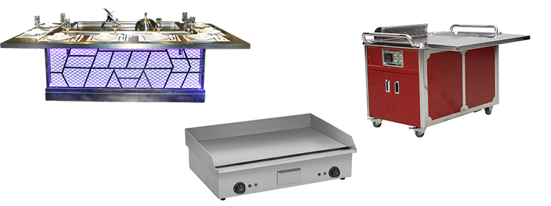 How to clean the teppanyaki grill griddle, flat-top contact grill?