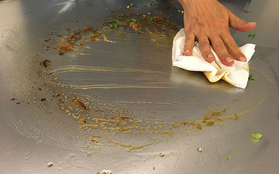 Cleaning And Use Teppanyaki Grill | Teppanyaki Grill Cooking Table