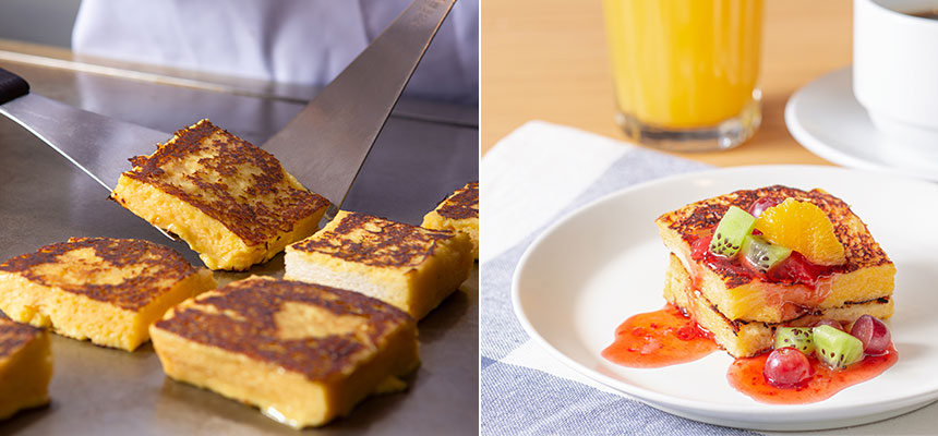Teppanyaki cooking table | Teppanyaki French Toast
