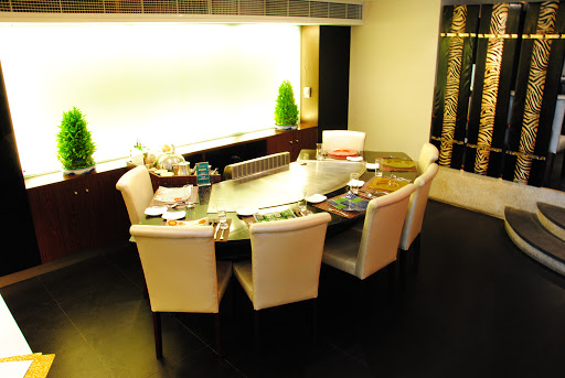 Japanese Teppanyaki Hibachi Grill Table and Method for Cleaning Fume Purifier