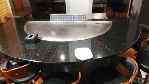 Japanese Restaurant Equipment Gas Teppanyaki Grill Table