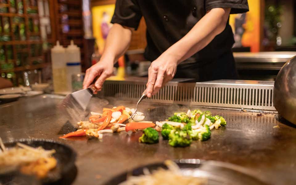 Teppanyaki Table | Can Vegetarian Dishes Be Cooked Teppanyaki Style?