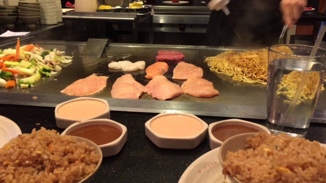 Eating Japanese Hibachi Dinner At Home | Hibachi Grill