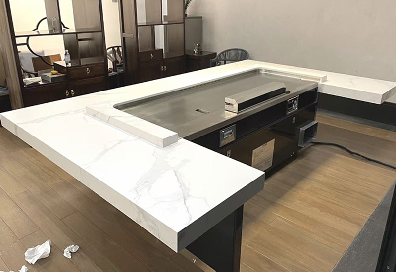 Custom Teppanyaki Hibachi Grill | Install a Teppanyaki Iron Griddle in the Kitchen (Option 1)