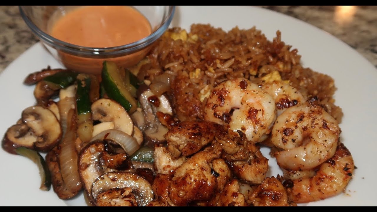 Eating Japanese Hibachi Dinner At Home | Hibachi Grill