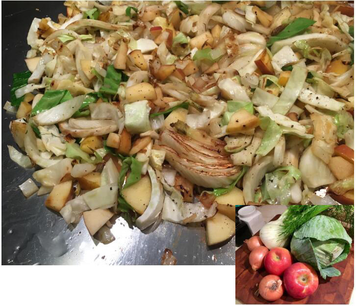 hibachi teppanyaki restaurant equipment | White Cabbage, Fennel, Apples & Onions