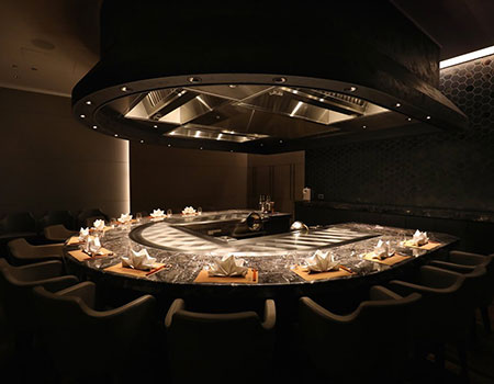 Installation steps of custom teppanyaki grill table peripheral decoration (marble) Installation steps of custom teppanyaki grill table peripheral decoration (marble)