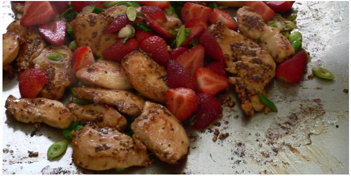 indoor teppanyaki table | Mary Ann's strawberry chicken