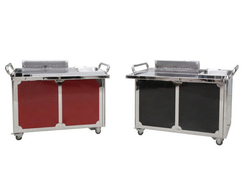 Mobile Smokeless Gas & Electric Teppanyaki Table | Teppanyaki Processing and Production