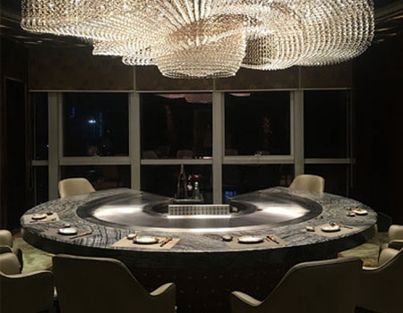 Installation steps of custom teppanyaki grill table peripheral decoration (marble) Installation steps of custom teppanyaki grill table peripheral decoration (marble)
