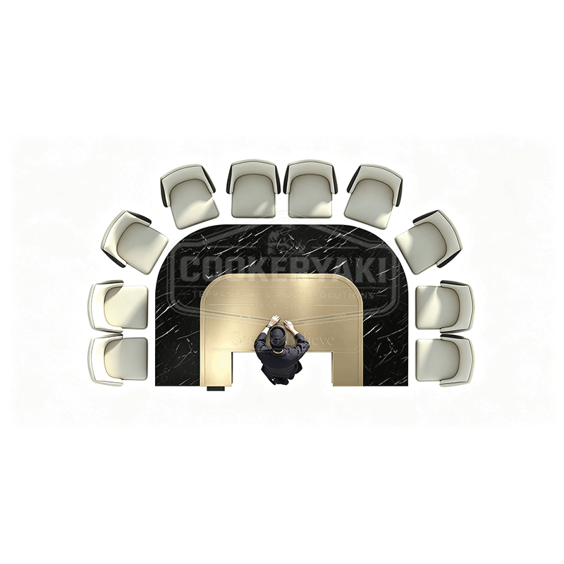 Arched Copper Teppanyaki Grill