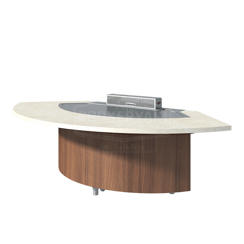 Fan-Shaped Copper Teppanyaki Grill