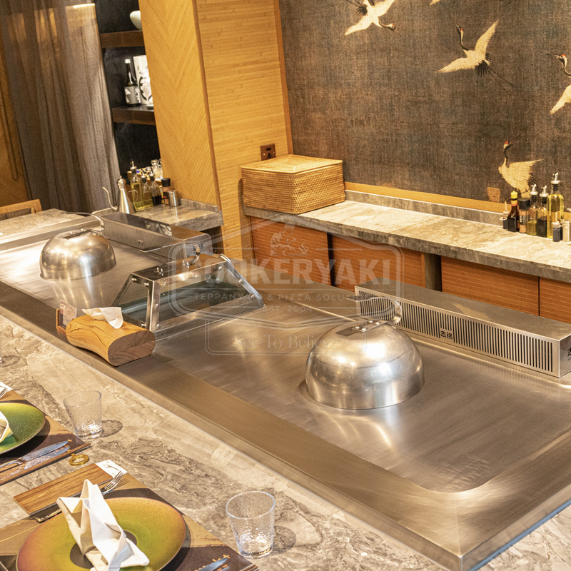 Dual-Station Teppanyaki Grill Table