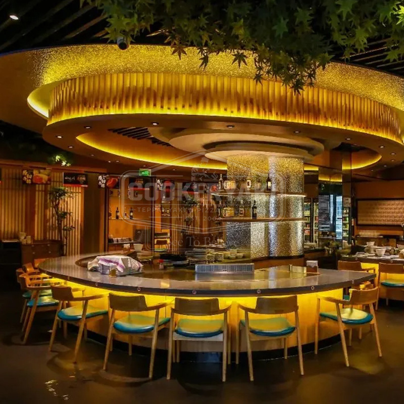Dual-Station Teppanyaki Grill Table