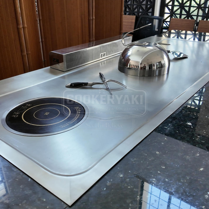 Teppanyaki Grill Table with Induction Cooker