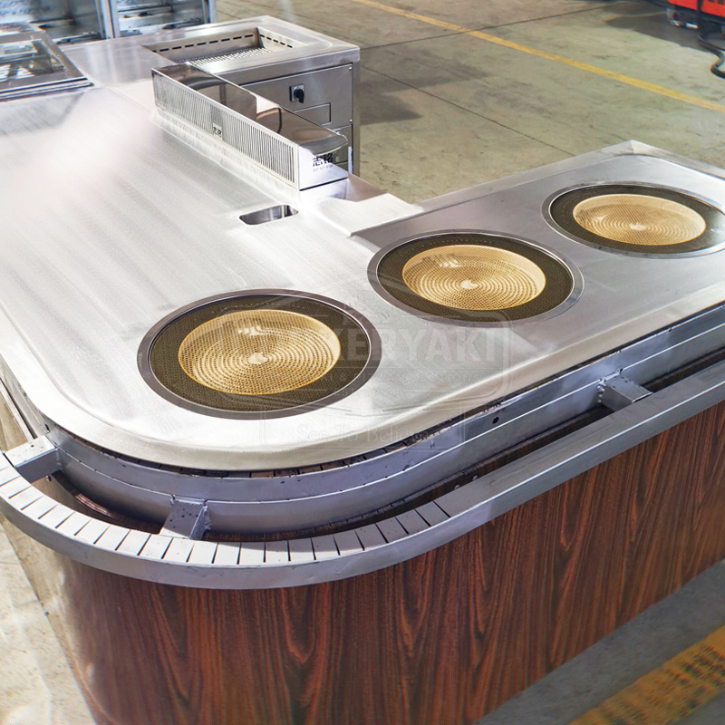 Teppanyaki Grill Table with Induction Cooker