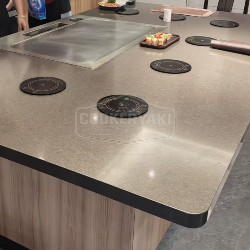 Teppanyaki Grill Table with Induction Cooker