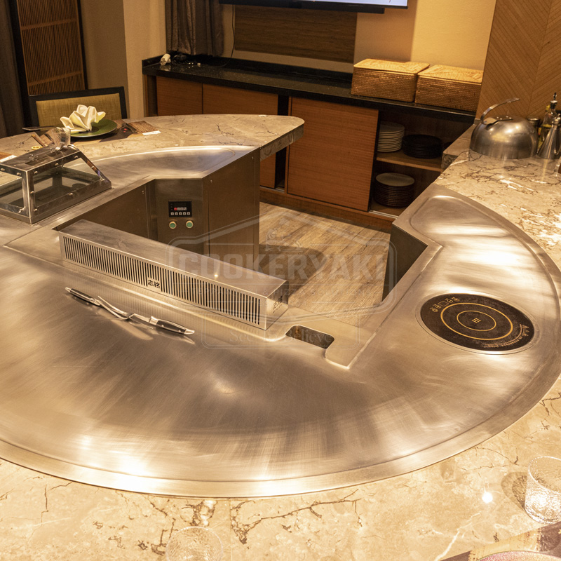Teppanyaki Grill Table with Induction Cooker