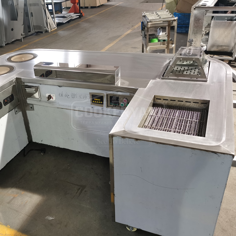 Teppanyaki Grill Table with BBQ Grill