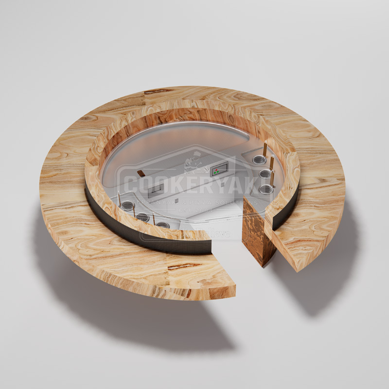 Teppanyaki Grill Table with Extra Modules