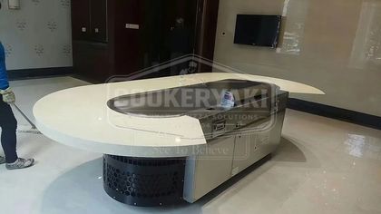 Arched Teppanyaki Grill Table for Clubs 3