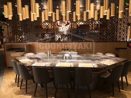 Bow-shaped Teppanyaki Grill Table 7