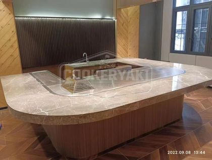 Arched Teppanyaki Grill Table for Clubs 5