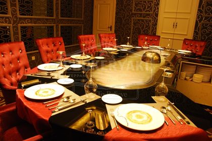 Oval Teppanyaki Grill Table for Restaurants 7