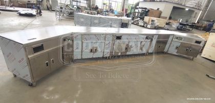Custom Irregular Shape Teppanyaki Grill Table