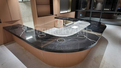 Arched Teppanyaki Grill Table for Clubs