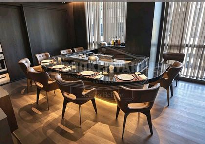 Arched Teppanyaki Grill Table for Restaurants