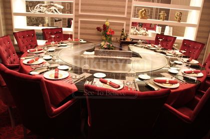 Round Teppanyaki Grill Table for Restaurants 5