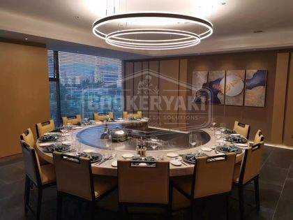 Round Teppanyaki Grill Table for Restaurants 8