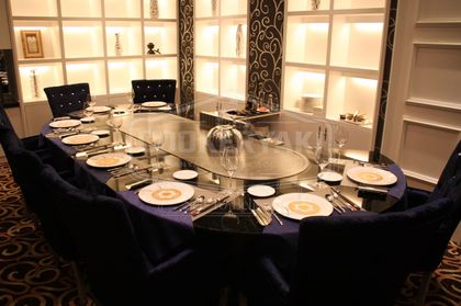 Oval Teppanyaki Grill Table for Restaurants 6