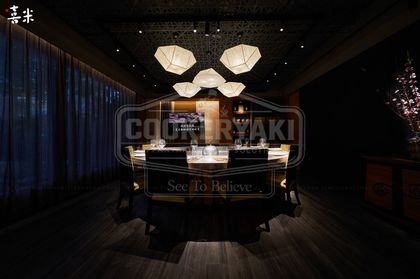 Round Teppanyaki Grill Table for Restaurants