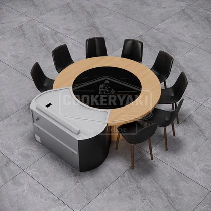 Custom Irregular Shape Teppanyaki Table 8