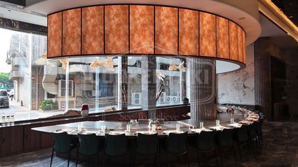 Custom Irregular Shape Teppanyaki Table 28