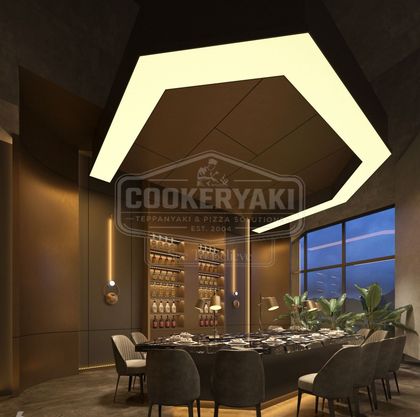 Bow-shaped Teppanyaki Grill Table 9