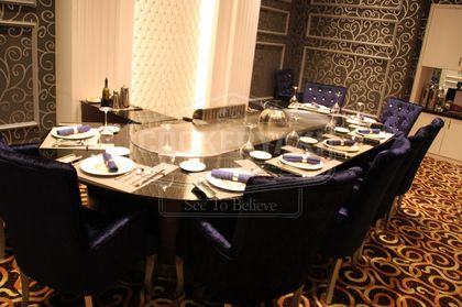 Oval Teppanyaki Grill Table for Restaurants 8