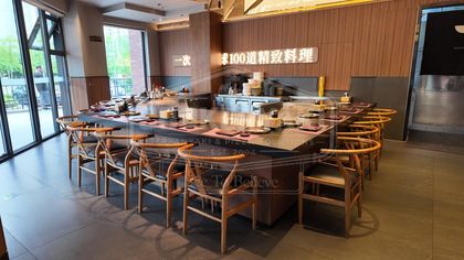 Custom Irregular Shape Teppanyaki Table 42