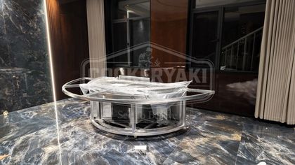 Semicircular Teppanyaki Grill Table