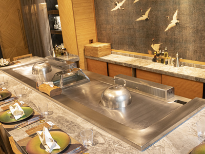 Dual-Station Teppanyaki Grill Table